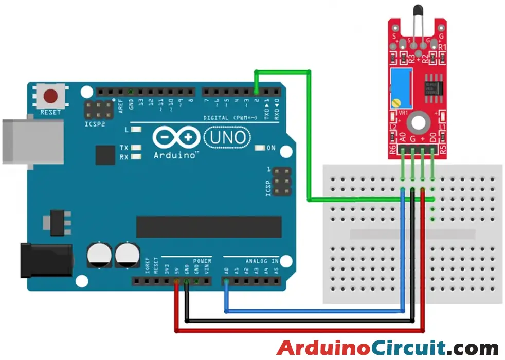 KY-028 Digital Temperature Sensor Module with Arduino